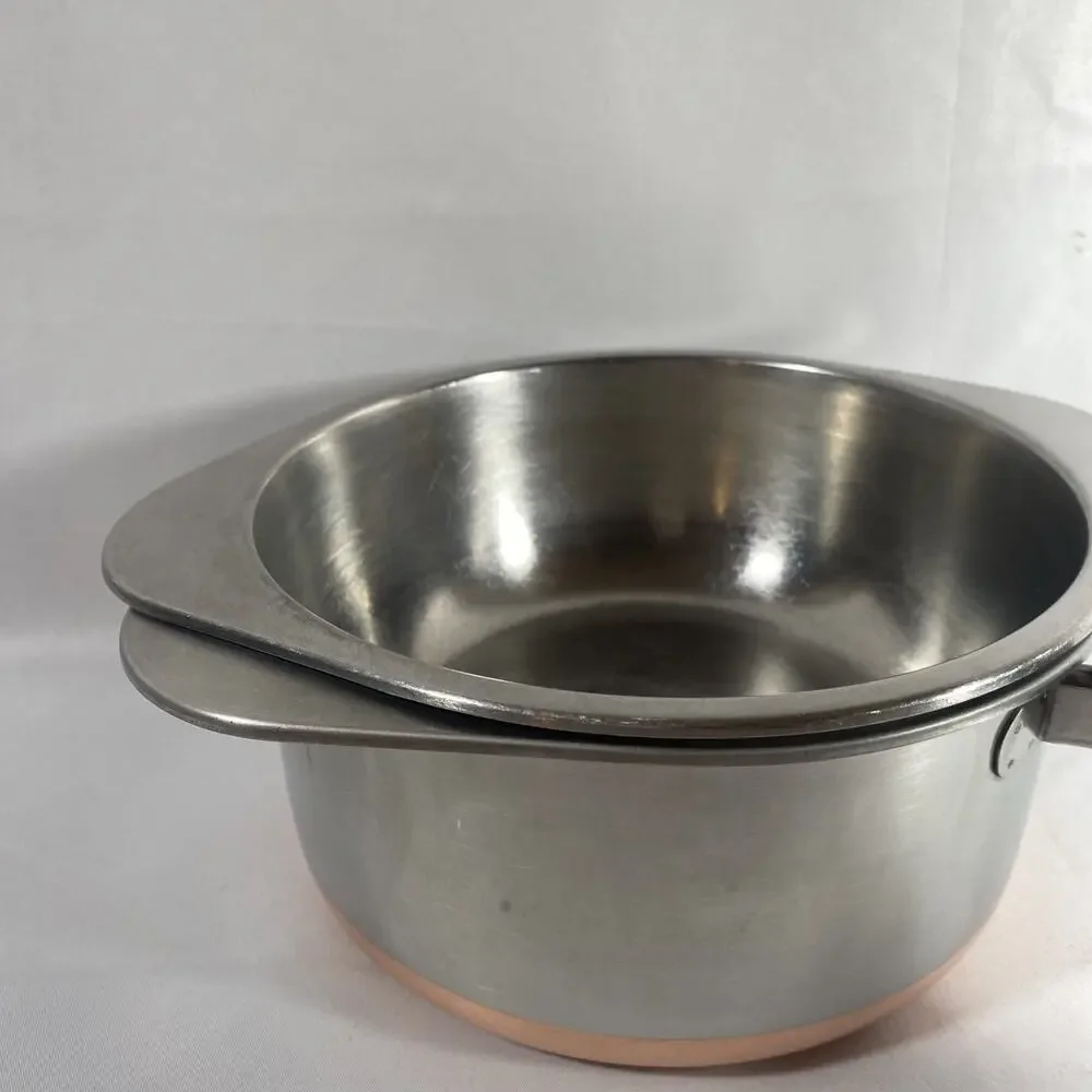 Revere Ware No Handle Pair Steamer and Double Boiler Inserts Set Fit 7” Saucepan